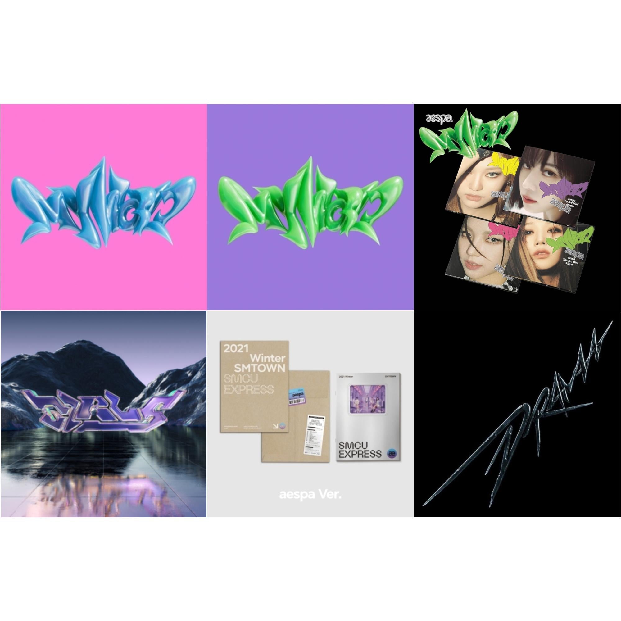 My World (3Rd Mini Album/Intro Version) & My World (3Rd Mini Album/Tabloid Version) & My World (3Rd Mini Album/Poster Version) & Girls (Digipak Ver.) & 2021 Winter Smtown: Smcu Exrpess (Aespa) & Drama (4Th Mini Album/Version C)