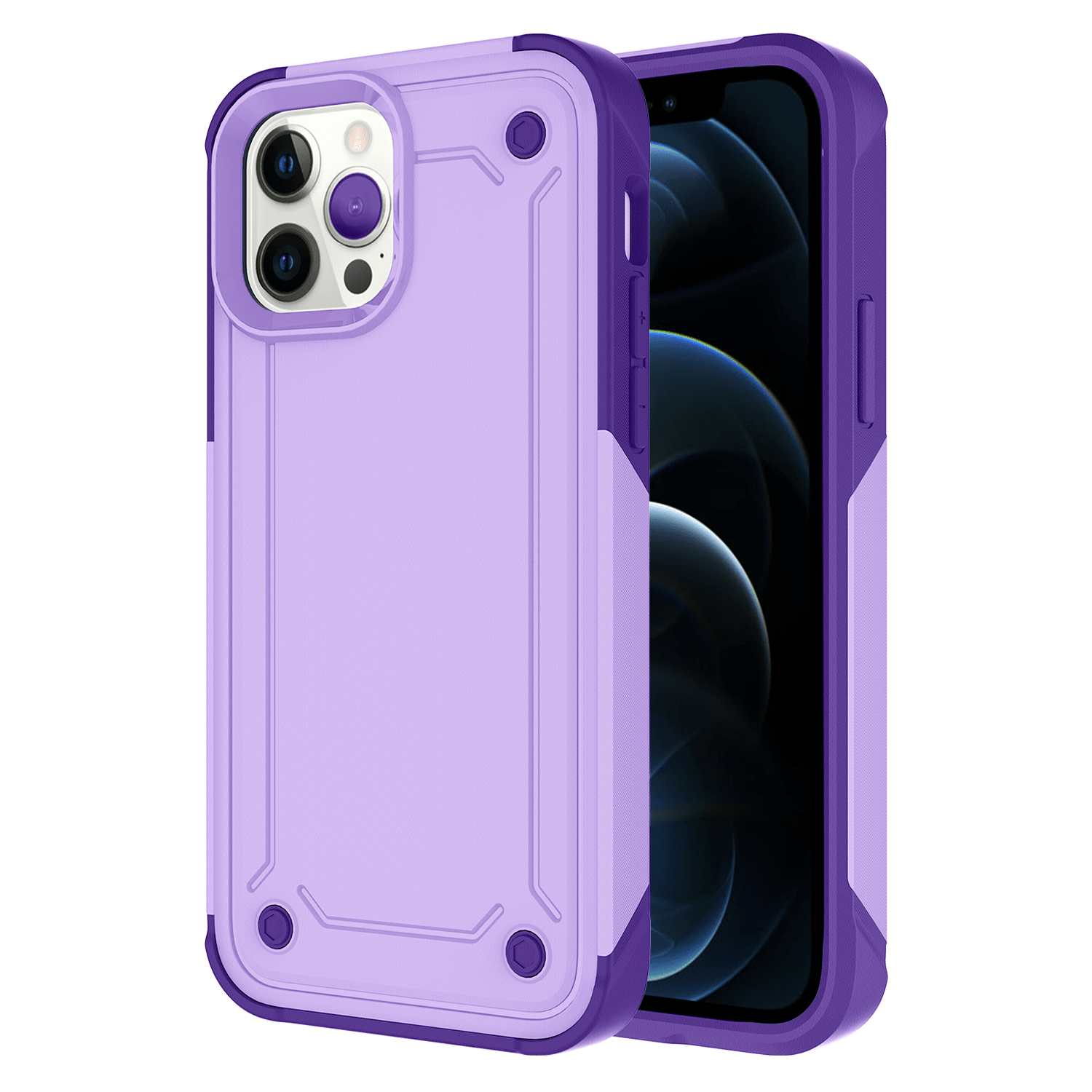 Ampd - Rugged Drop Case For Apple iPhone 12 - Purple