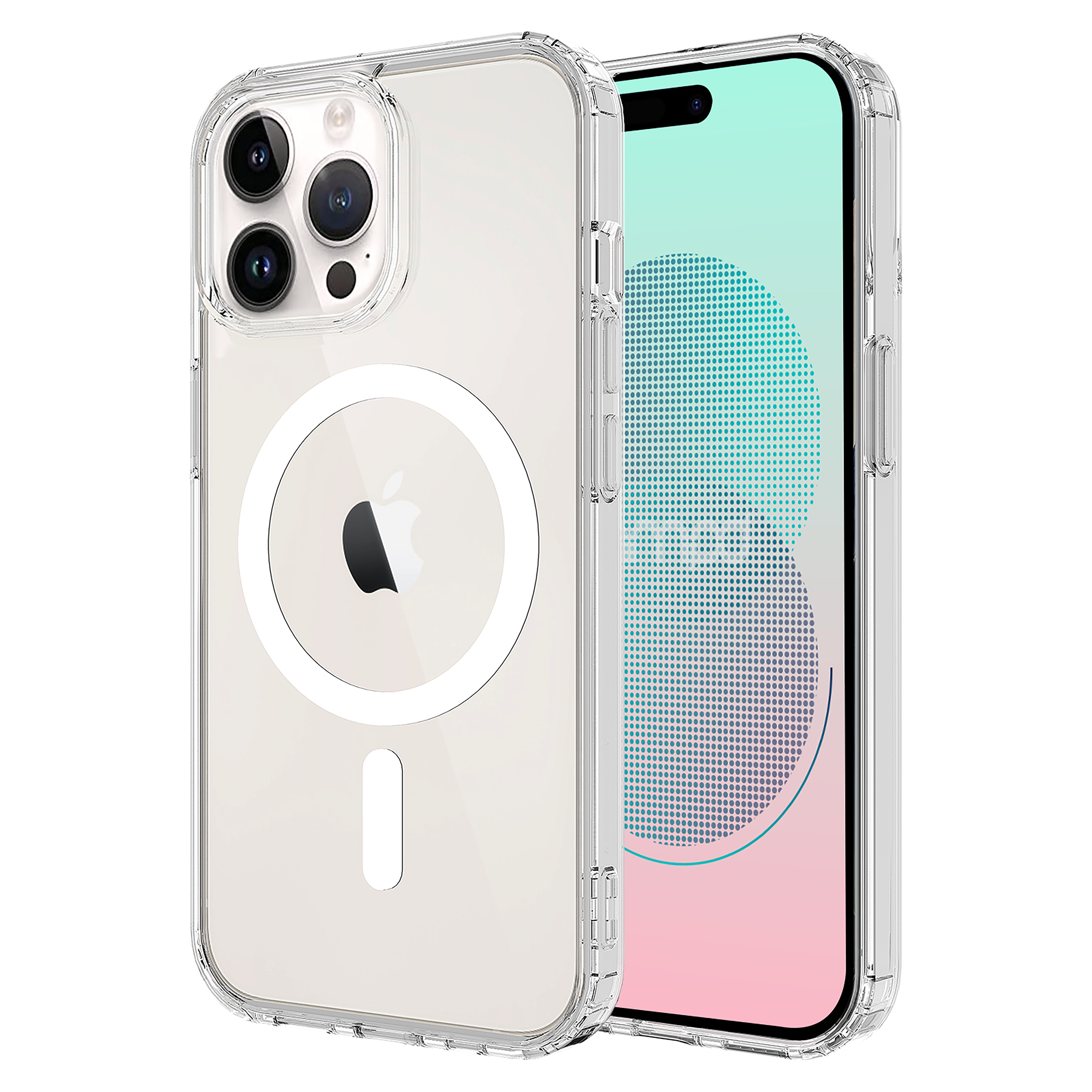 Ampd - Tpu / Acrylic Crystal Clear Magsafe Case For Apple Iphone 14 Pro - Clear