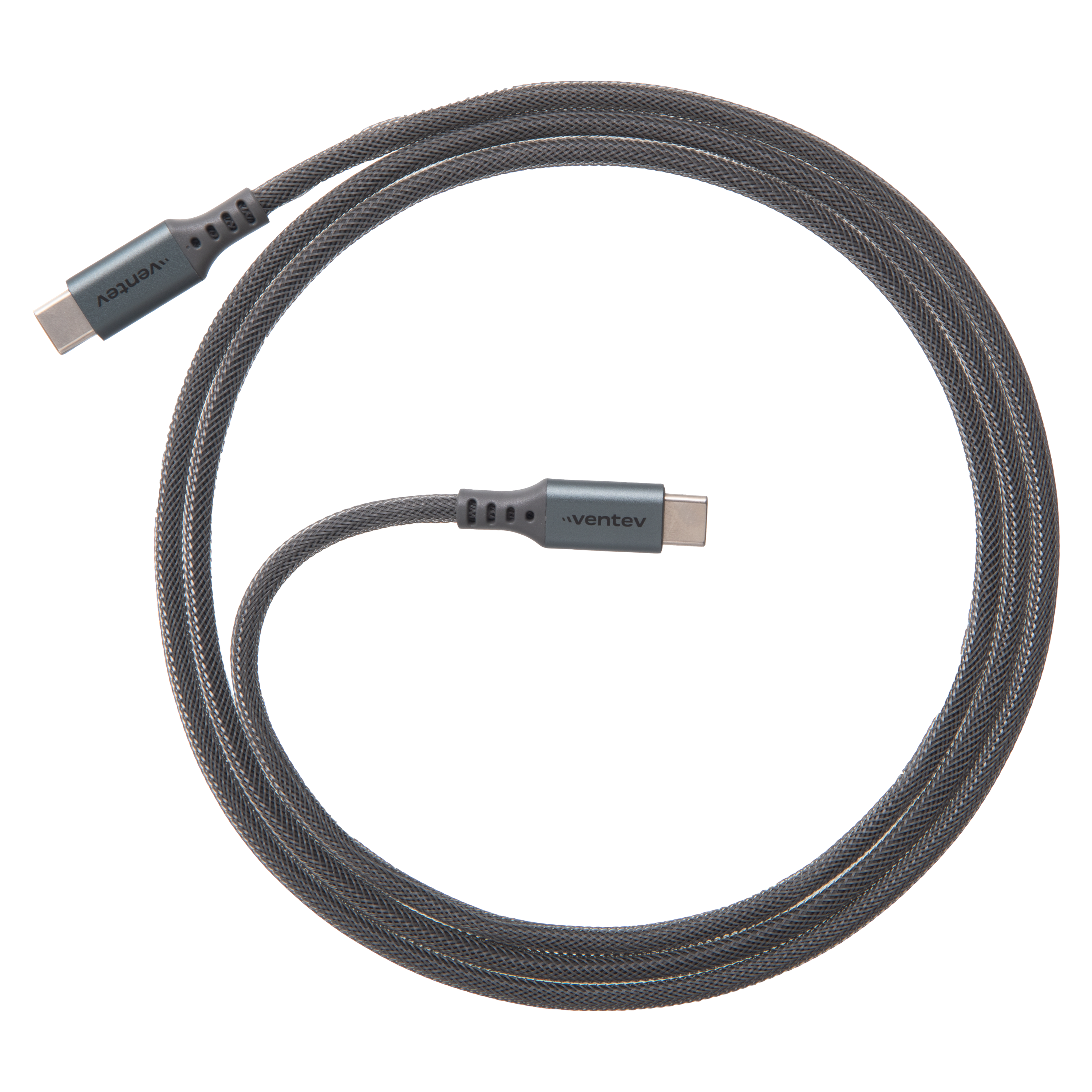 Ventev Chargesync Alloy USB-C to USB-C Cable - 4 ft Steel