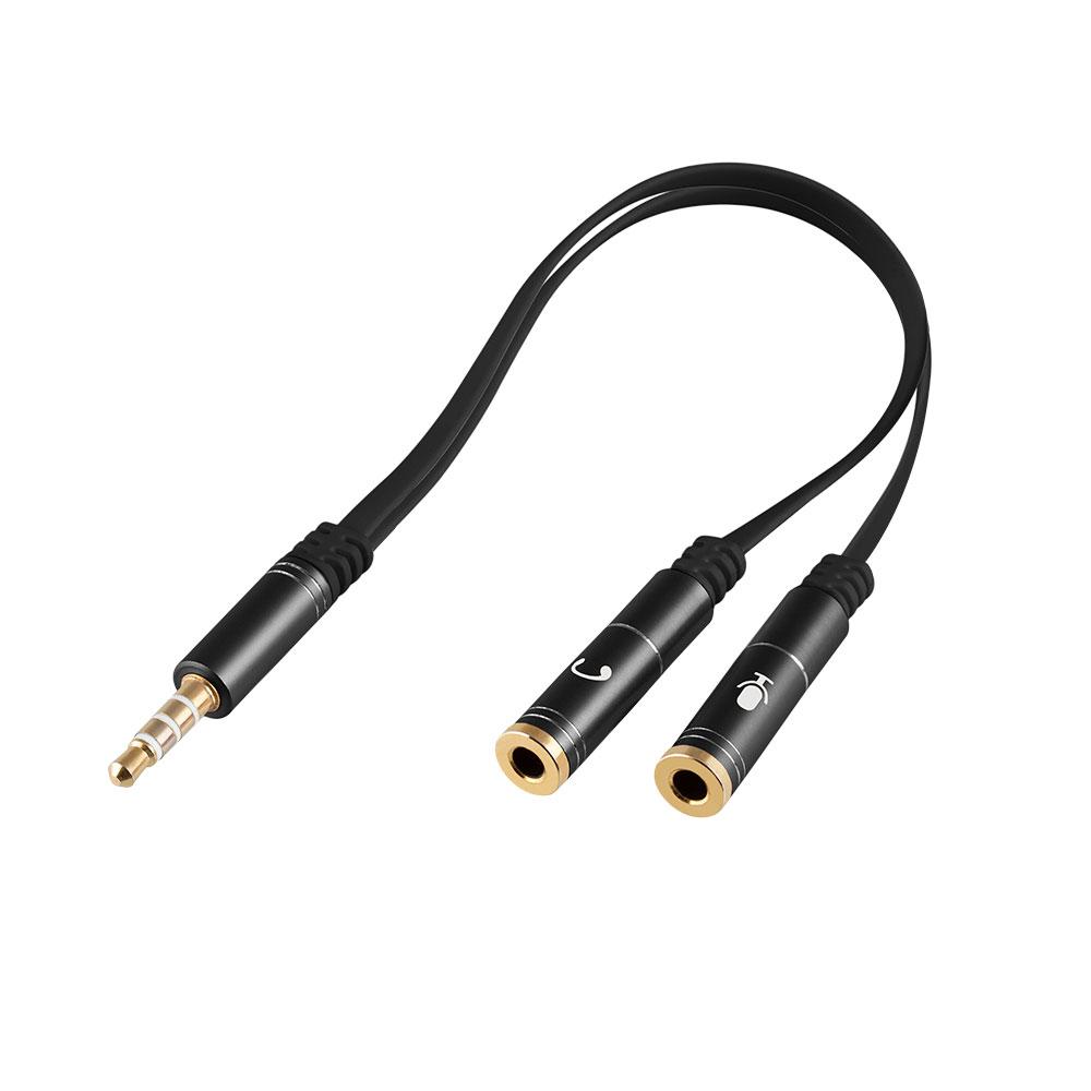 ARGOM CABLE ADAPTER 3.5MM MALE TO DUAL 3.5MM FEMALE