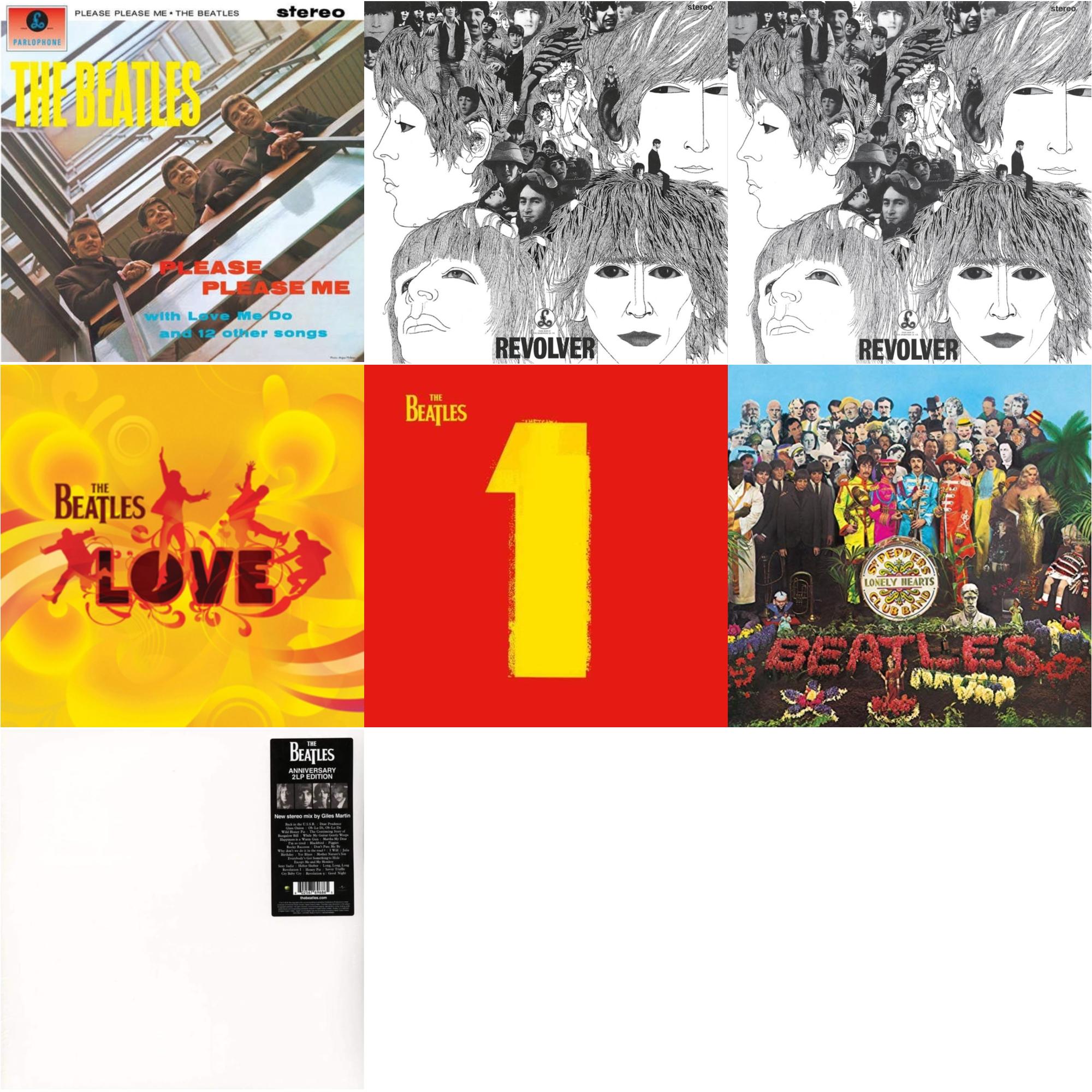 Please Please Me & Revolver Special Edition & Revolver - Special Edition (Picture Disc) & Love  & 1 (2015 Reissue) & Sgt. Pepper's Lonely Hearts Club Band (2017 Stereo Mix/180G/Original Stencils) & Beatles (The White Album) (2LP)