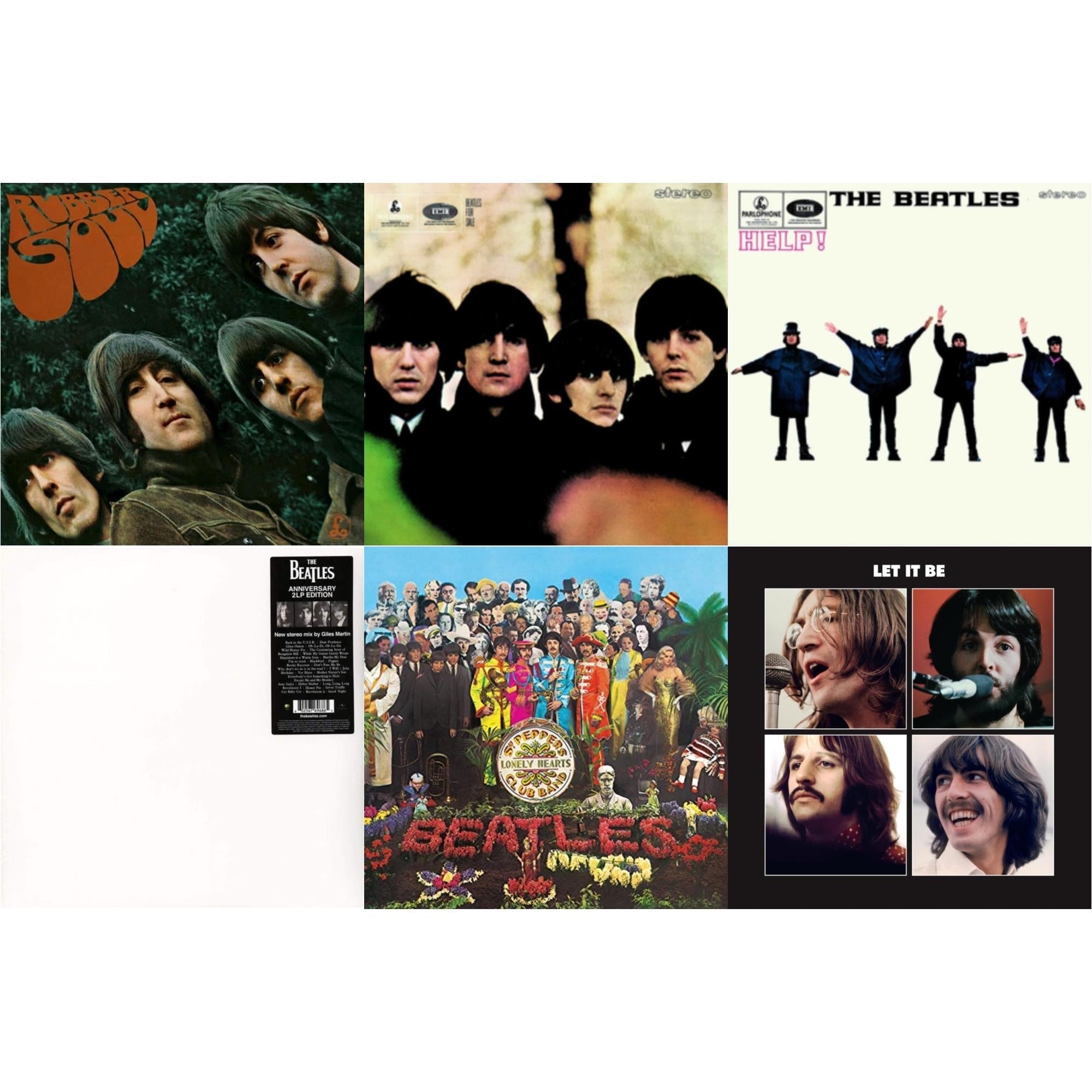 Beatles For Sale & Help & Rubber Soul & Let It Be Special Edition & Sgt. Pepper's Lonely Hearts Club Band (2017 Stereo Mix/180G/Original Stencils) & Beatles (The White Album) (2LP)