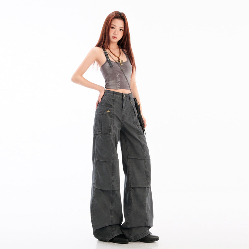 Women's Casual Work Trousers - Loose Narrow Slim Straight Leg Pants