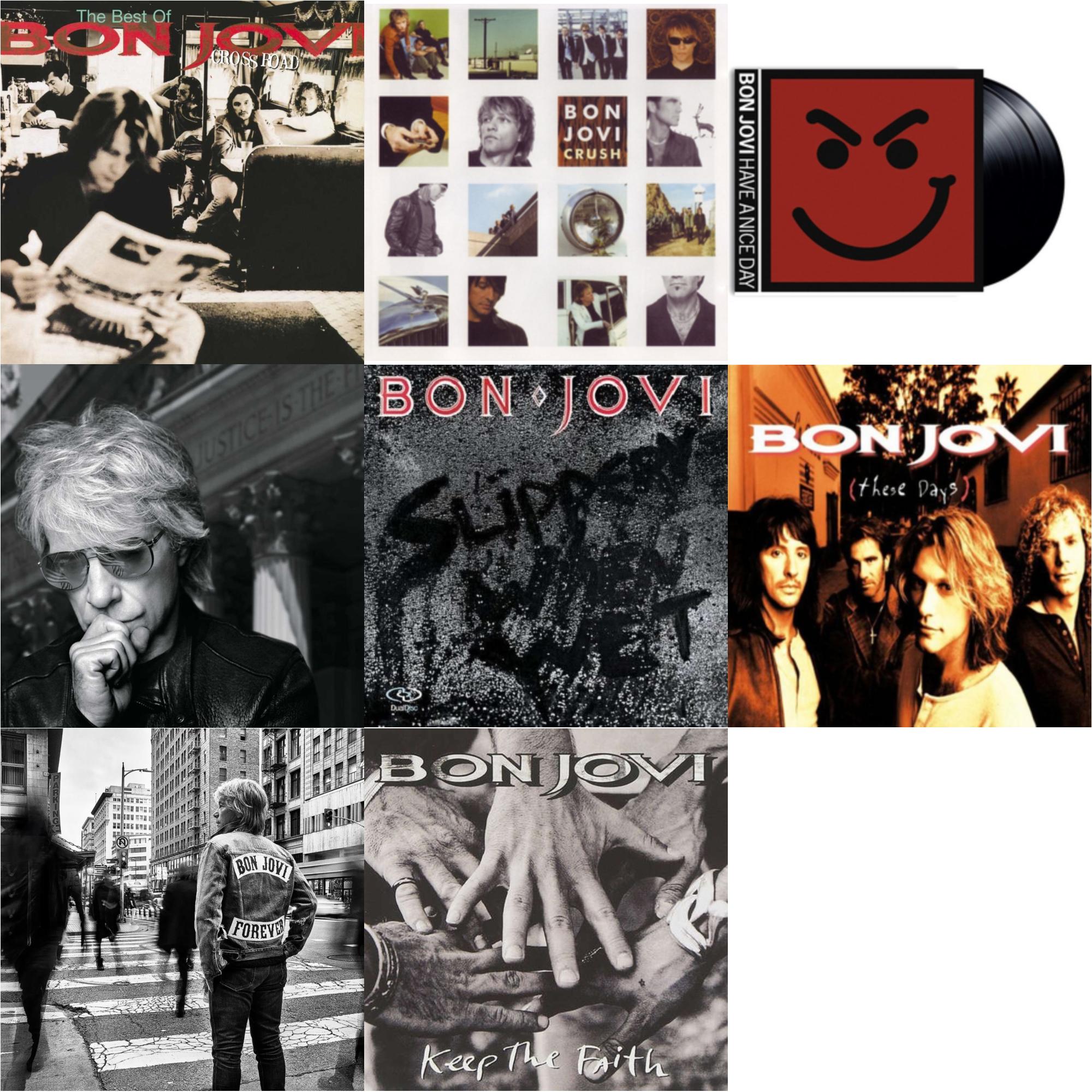 Forever & Cross Road (2LP) & 2020 (2LP/Gold Vinyl) & Slippery When Wet (180G) & Keep The Faith (180G) & These Days (180G) & Crush (180G) & Have A Niceday (180G)