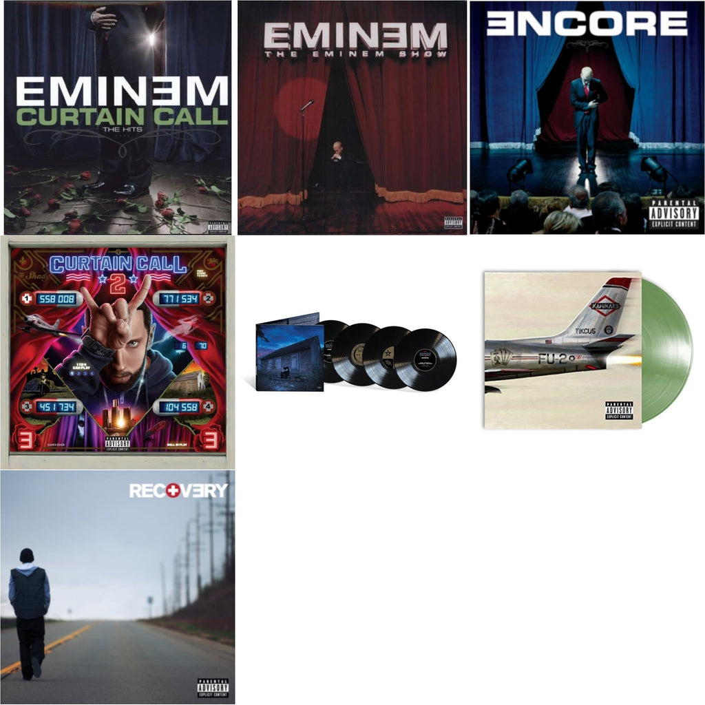 Curtain Call 2 (2LP) & Marshall Mathers LP2 (10Th Anniversary Edition) (Expanded Deluxe/4LP) & Encore & Curtain Call: Hits & Recovery & Kamikaze (Opaque Olive Green LP Vinyl/Gatefold Jacket) & Eminem Show