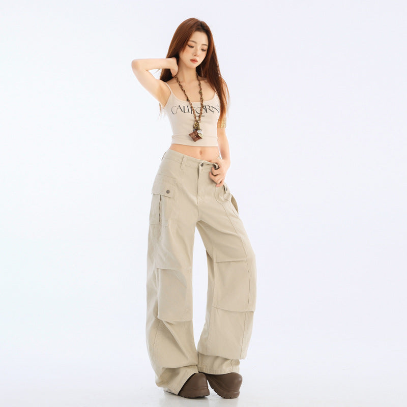 Women's Casual Work Trousers - Loose Narrow Slim Straight Leg Pants