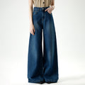 Women's Elegant Wide-Leg Jeans - Casual Hip-Covering Trousers