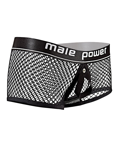 Cock Pit Fishnet Mini Cock Ring Short Black MD