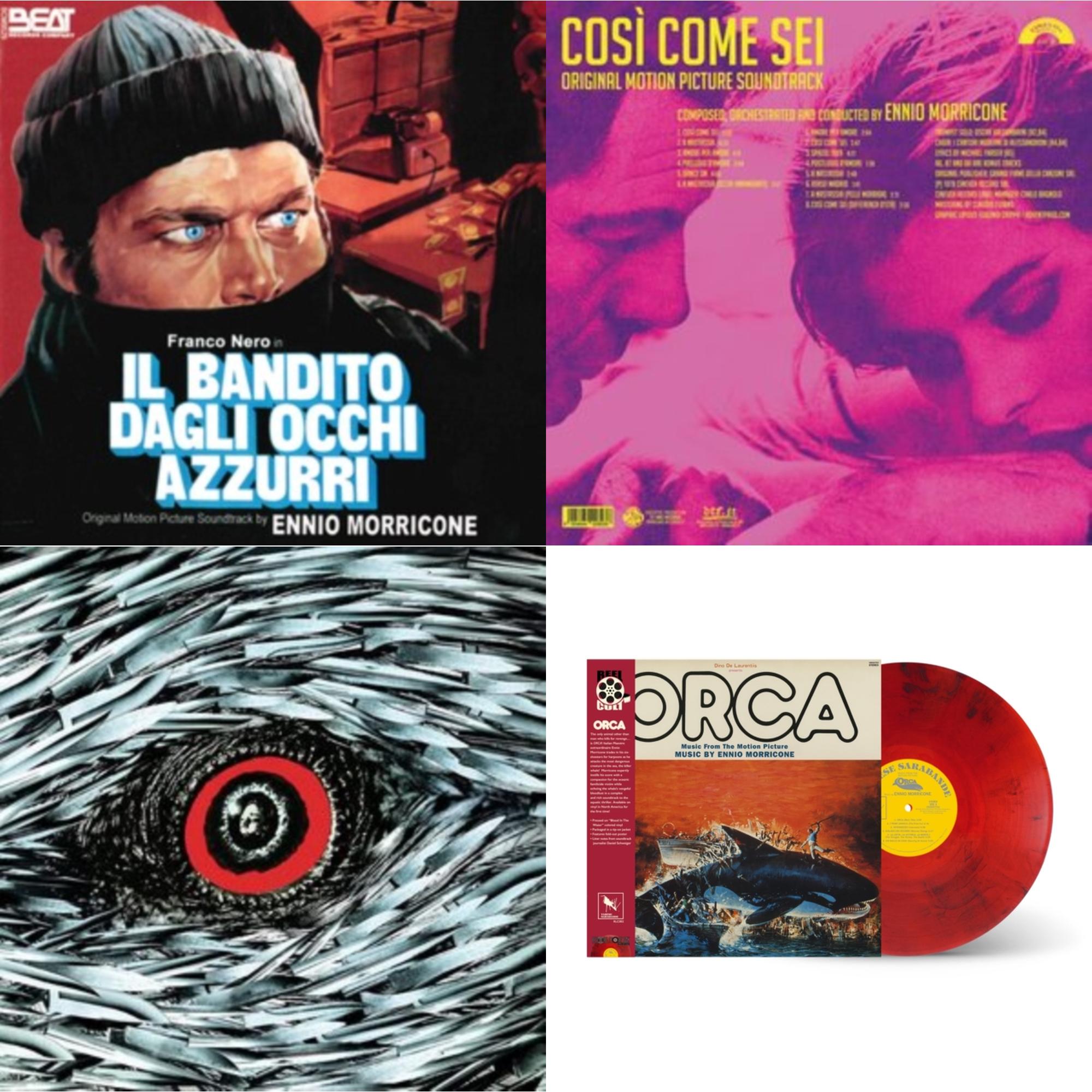 Blue-Eyed Bandit (Il Bandito Dagli Occhi Azzurri) Ost & Così Come Sei Ost (Limited/180G/Solid Pink LP Vinyl) & Bird With The Crystal Plumage (140G/Crystal Clear LP Vinyl) & Orca (Music From The Motion Picture) (Reel Cut Series) (Red LP Vinyl)