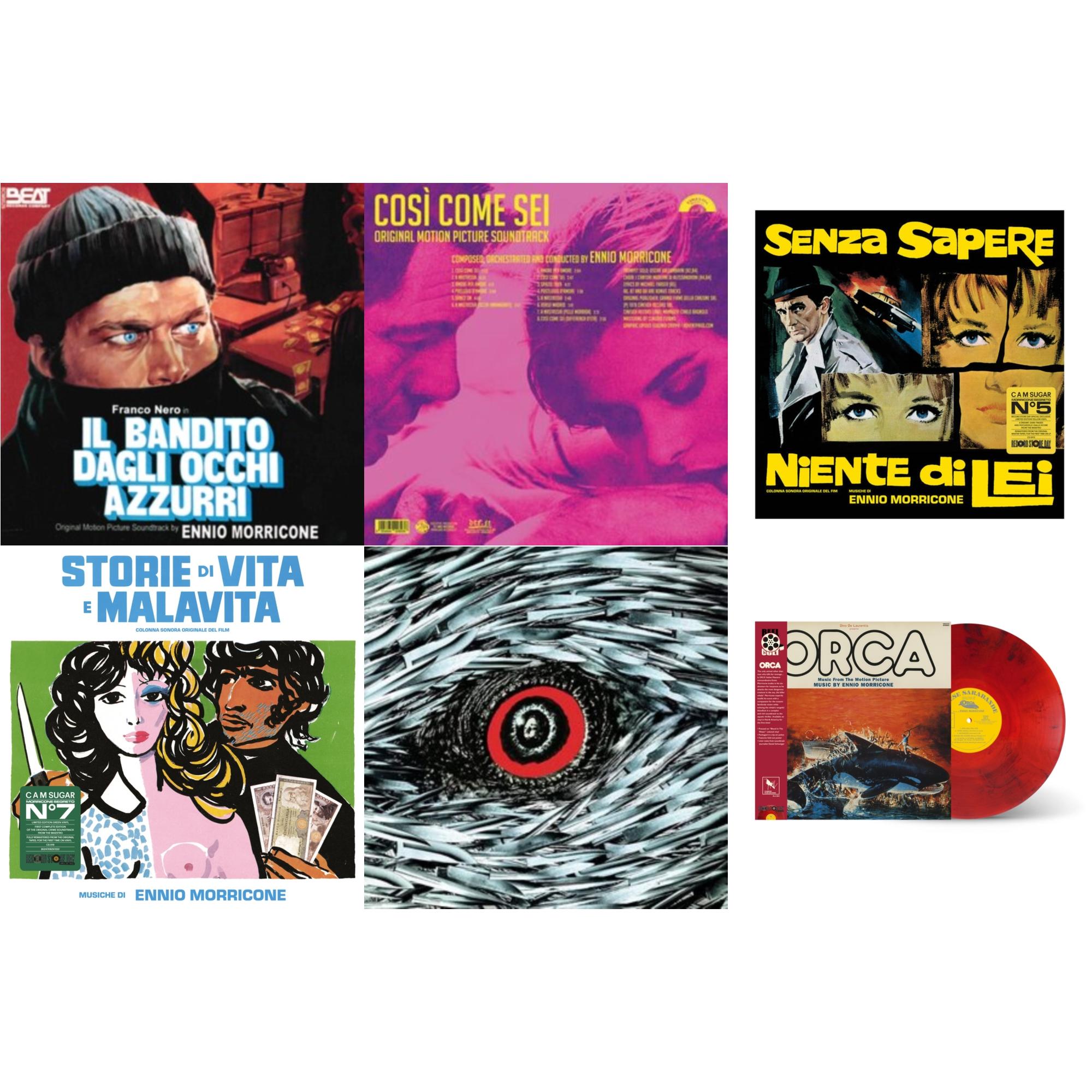 Ennio Morricone - Blue-Eyed Bandit (Il Bandito Dagli Occhi Azzurri) Ost & Così Come Sei Ost (Limited/180G/Solid Pink LP Vinyl) & Senza Sapere Niente Di Lei (Yellow LP Vinyl) & Storie Di Vita E Malavita (Colonna Sonora Originale Del Film) & Bird With