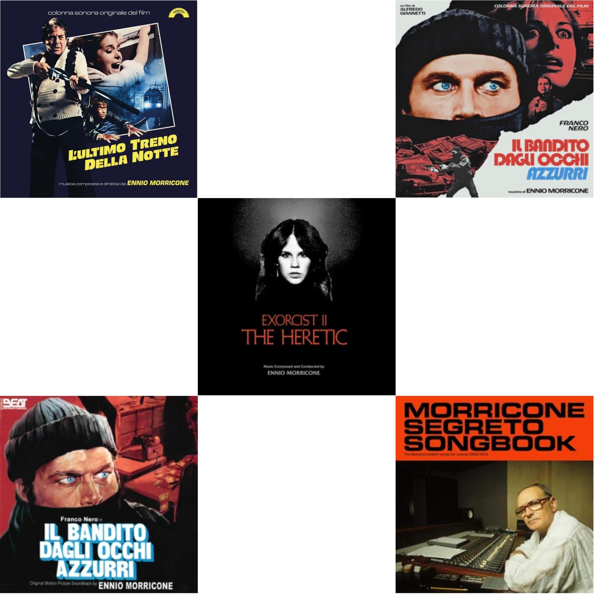 Ennio Morricone - Blue-Eyed Bandit (Il Bandito Dagli Occhi Azzurri) Ost & L’Ultimo Treno Della Notte (Yellow LP Vinyl) & Blue-Eyed Bandit (Il Bandito Dagli Occhi Azzurri) Ost (Blue LP Vinyl) (Rsd) & Morricone Segreto Songbook (1962-1973) (2LP) &