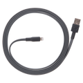 Ventev Flat USB-A to Apple Lightning High-Speed Tangle-Free Cable, 3.3 ft - Gray