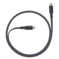 Ventev Flat USB-C to USB-C High-Speed Tangle-Free Cable - 3.3 ft, Gray