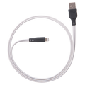 Ventev Flat USB-A to Apple Lightning High-Speed Tangle-Free Cable, 3.3 ft - White