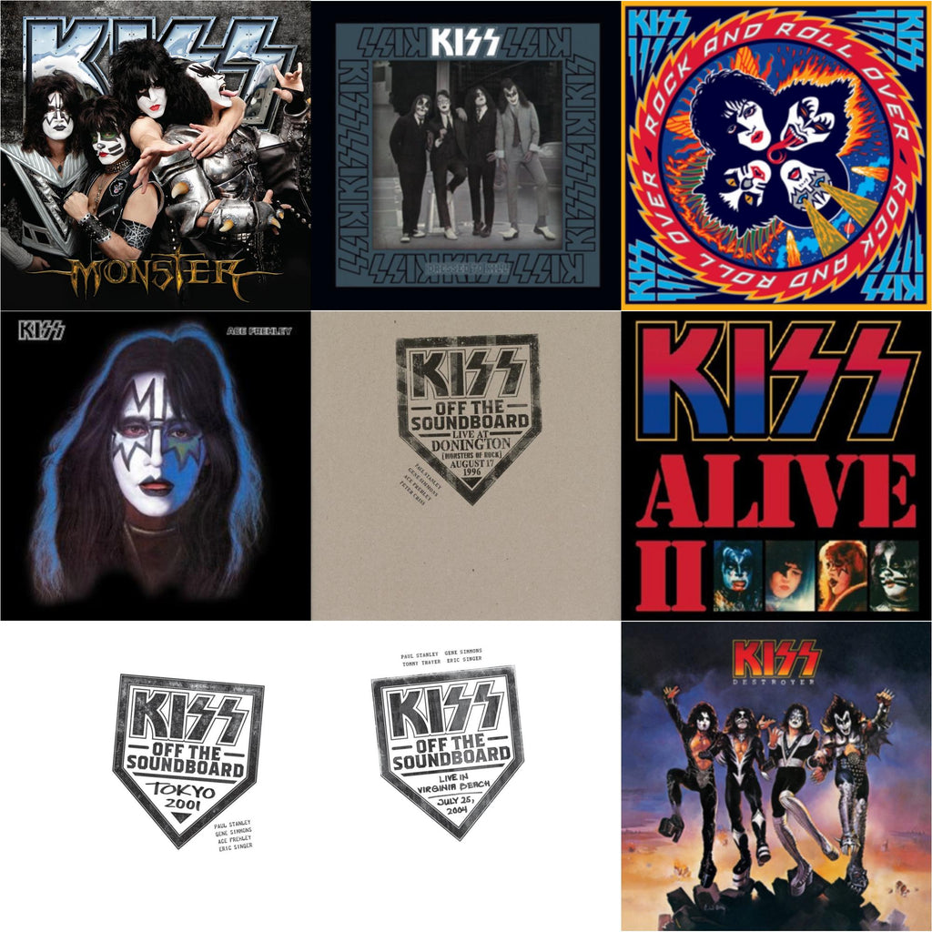 Kiss Off The Soundboard: Tokyo 2001 (3LP) & Kiss Off The Soundboard: Live In Virginia Beach (3LP) & Kiss Off The Soundboard: Donington 1996 (Live) (3LP) & Monster & Destroyer & Dressed To Kill & Rock & Roll Over & Alive Ii & Ace Frehley