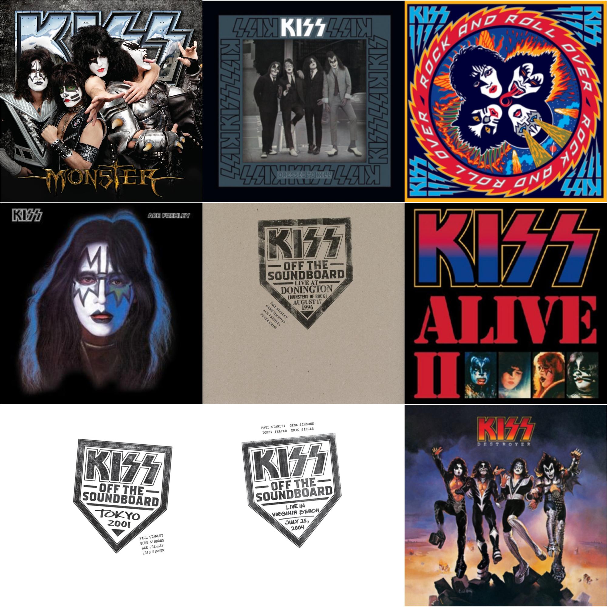 Kiss Off The Soundboard: Tokyo 2001 (3LP) & Kiss Off The Soundboard: Live In Virginia Beach (3LP) & Kiss Off The Soundboard: Donington 1996 (Live) (3LP) & Monster & Destroyer & Dressed To Kill & Rock & Roll Over & Alive Ii & Ace Frehley