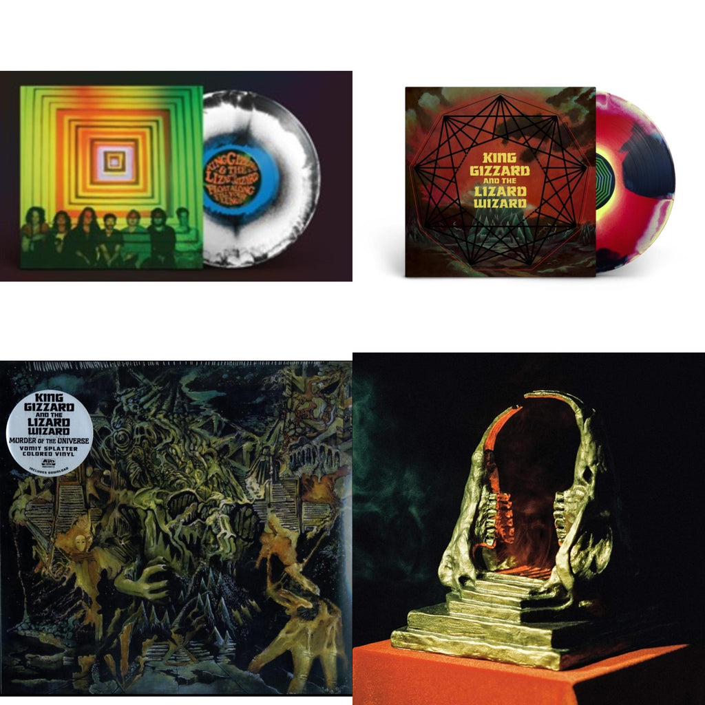 Murder Of The Universe (Transparent Green W/Mustard Yelow Splatter LP Vinyl) & Infest The Rats' Nest (Red/Black LP Vinyl) & Nonagon Infinity (Yellow/Red/Black LP Vinyl) & Float Along - Fill Your Lungs (Venusian Sky Color LP Vinyl)