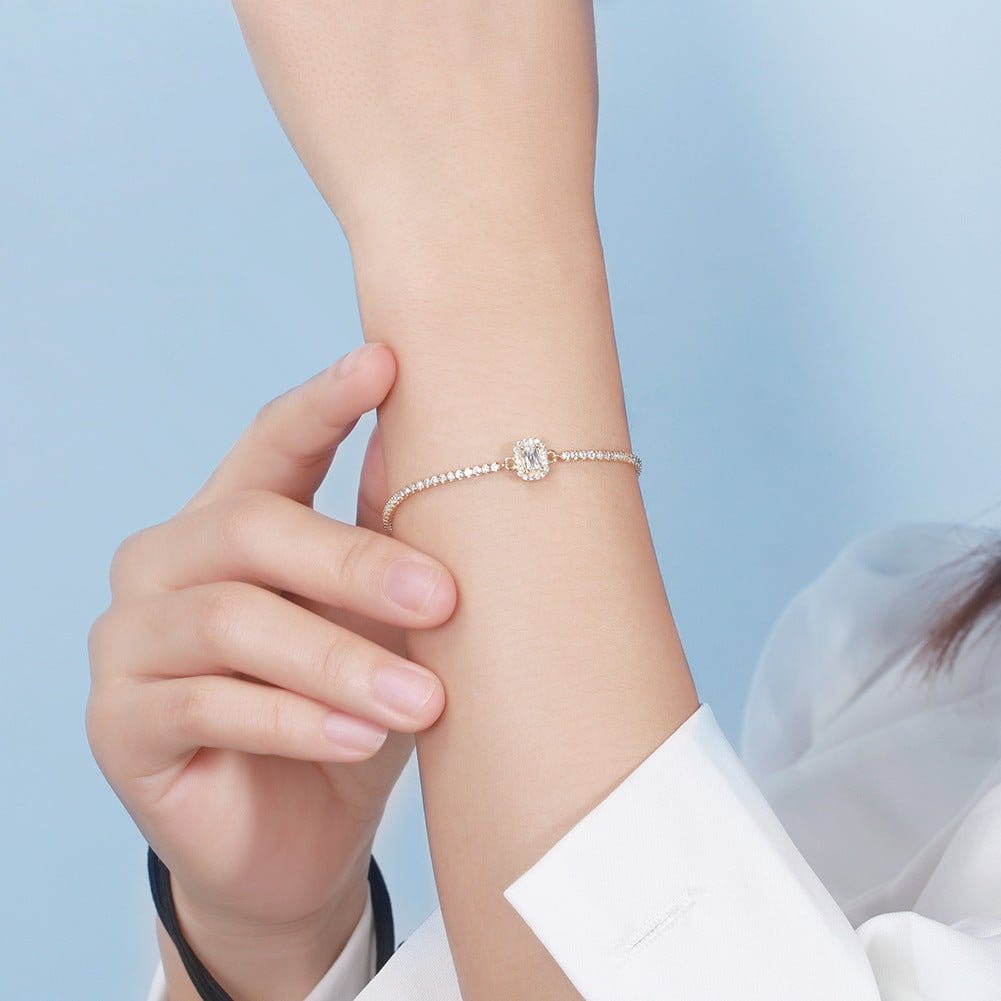 S925 Sterling Silver Tennis Bracelet - Affordable Luxury European and American Fashion