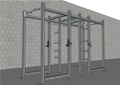 TGrip Commercial Dual Power Rack - 3x3 Steel - Functional Multi-Grip Pull-Up - Plate Storage - J-Hooks