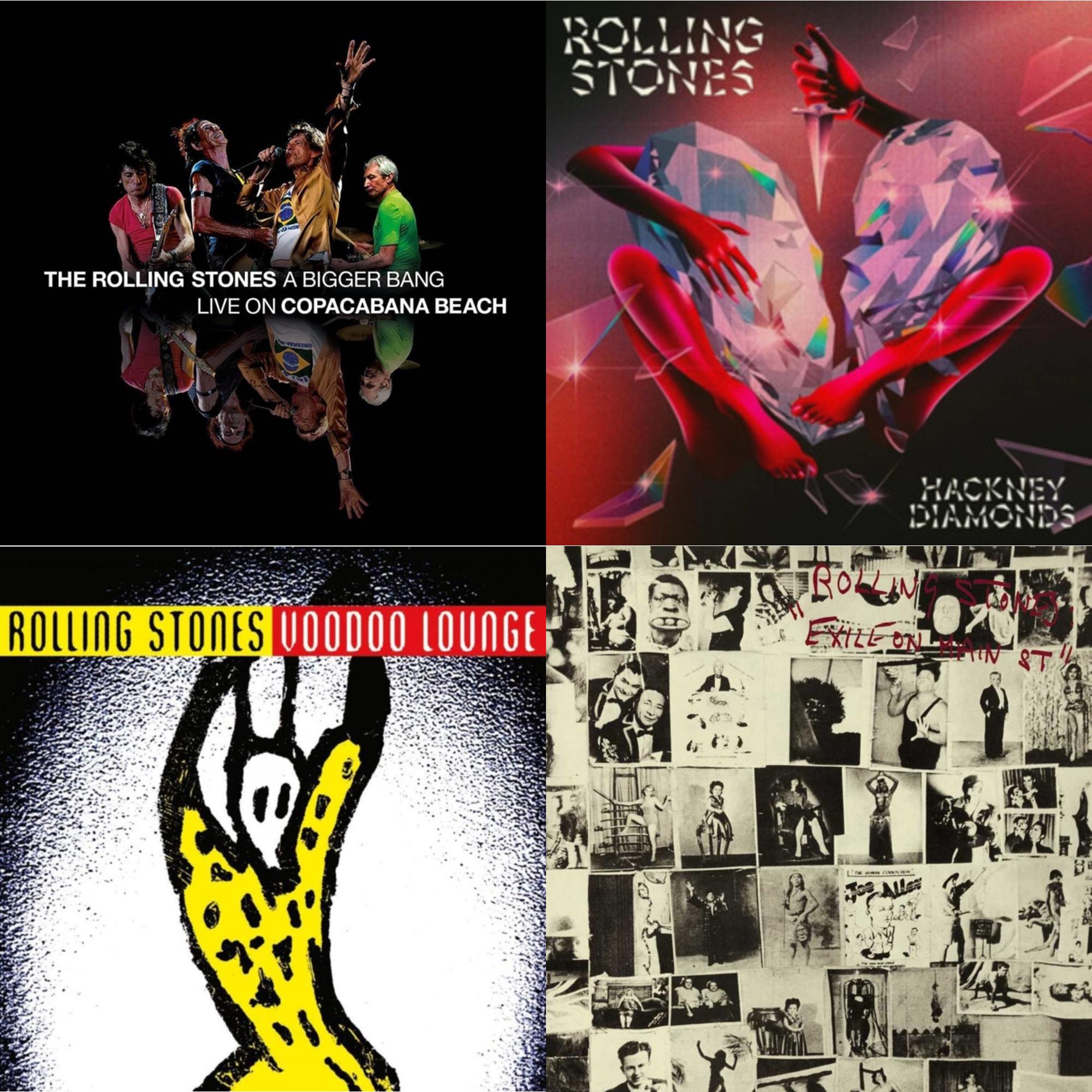 Bigger Bang Live On Copacabana Beach (Multi Color Vinyl/3LP) & Hackney Diamonds & Voodoo Lounge (30Th Anniversary) (Red/Yellow Vinyl/2LP) & Exile On Main Street (2LP)