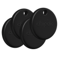 Chipolo - Pop Tracking Tag 4 Pack For Apple And Google Devices - Black