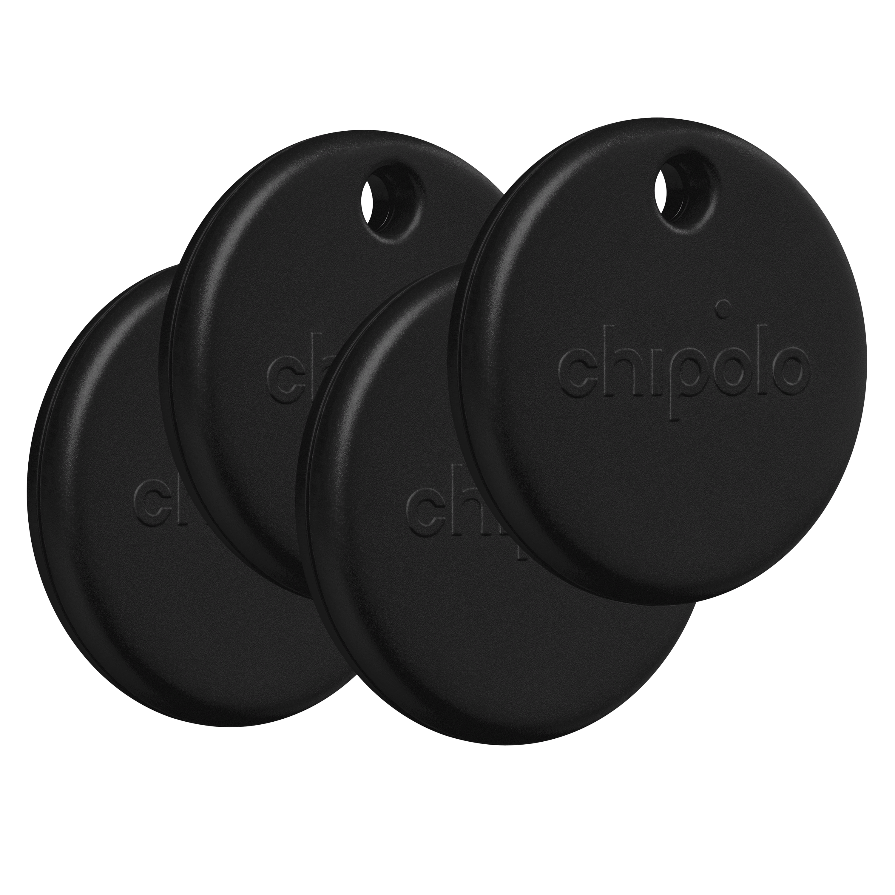 Chipolo - Pop Tracking Tag 4 Pack For Apple And Google Devices - Black