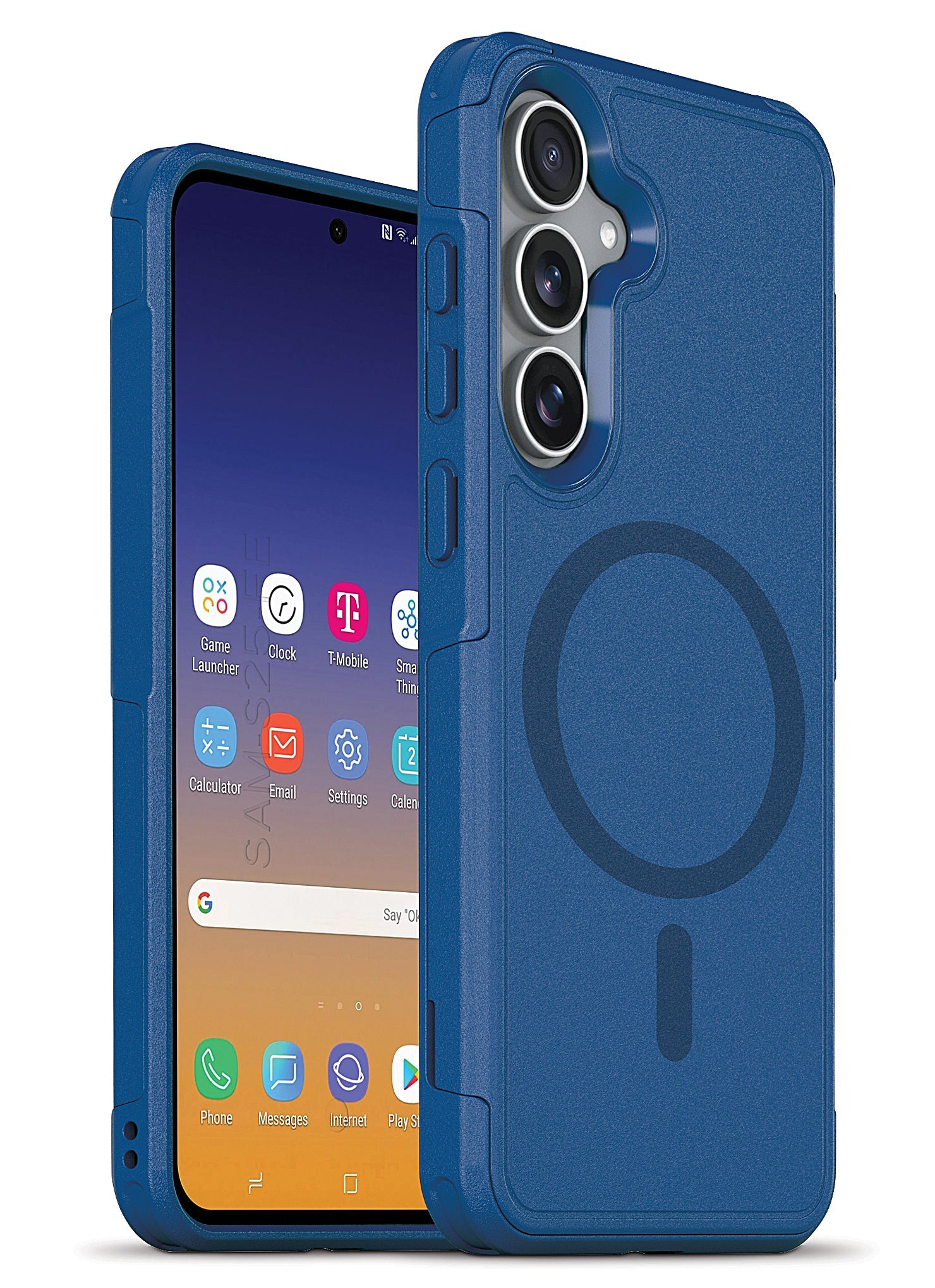 xBase Samsung 25FE - ProTech Dual Layer MagSafe - Rugged Armor Protective Case - Blue