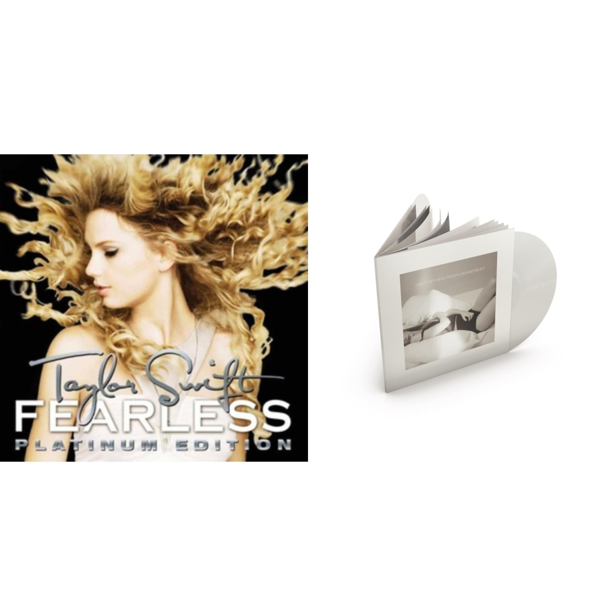 Tortured Poets Department (X) (Ghosted White Vinyl/2LP/Manuscript- Bonus Track) & Fearless Platinum Edition