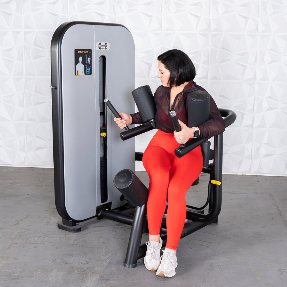 Vogue Selectorized Rotary Torso – Muscle D Fitness, Premium Oblique Trainer