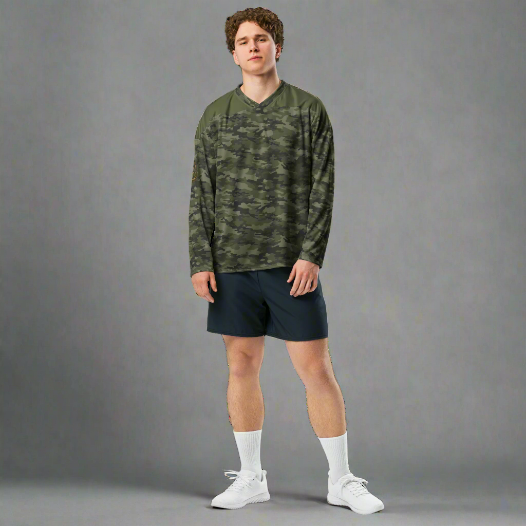 The Casual Camo Company (Woodland) Hockey Style Jersey