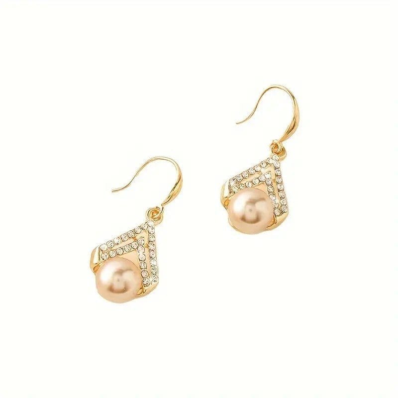 Fashion Water Drop Pearl Earrings - Trendy All-Match Accessories