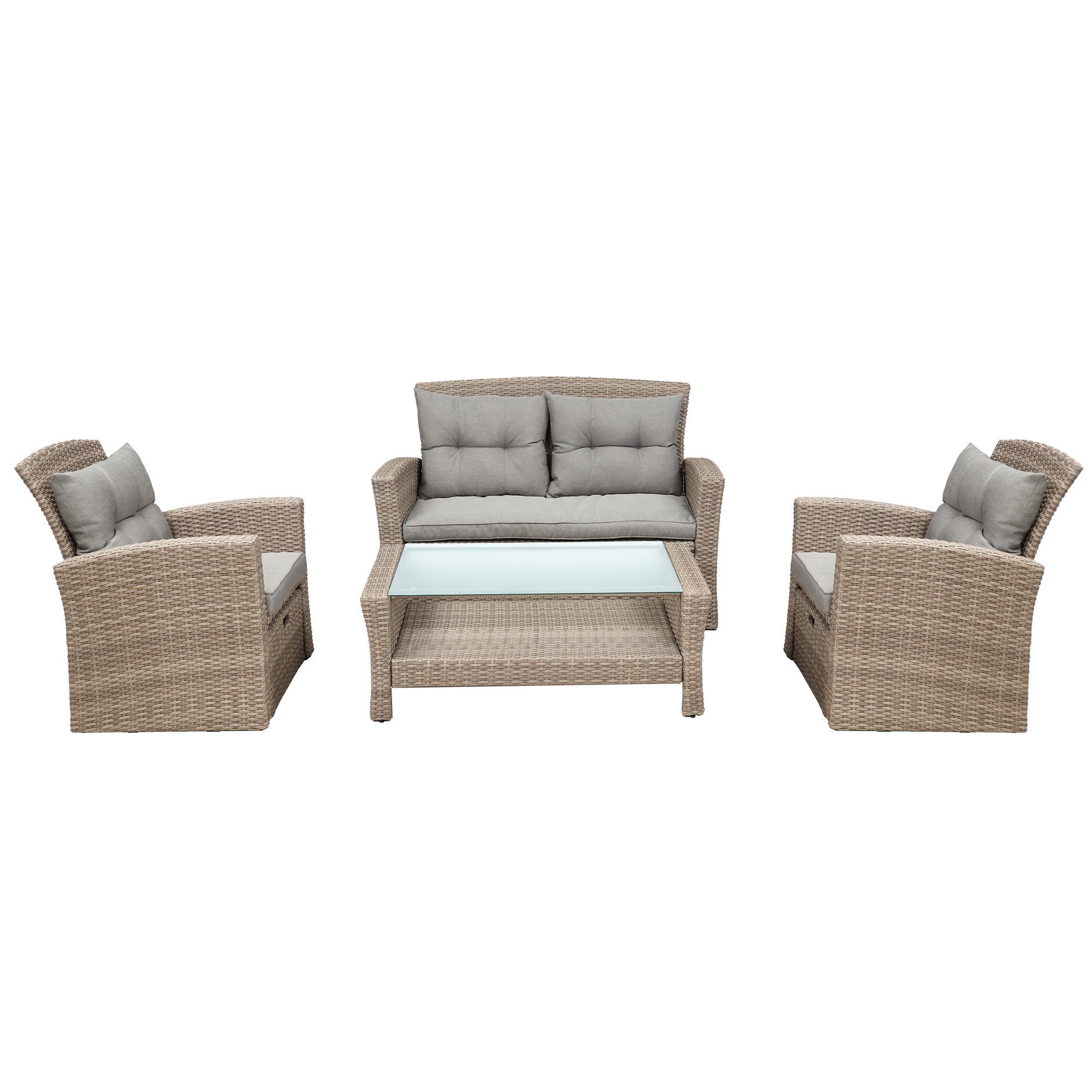 Set Of 4 Piece Outdoor Patio Furniture