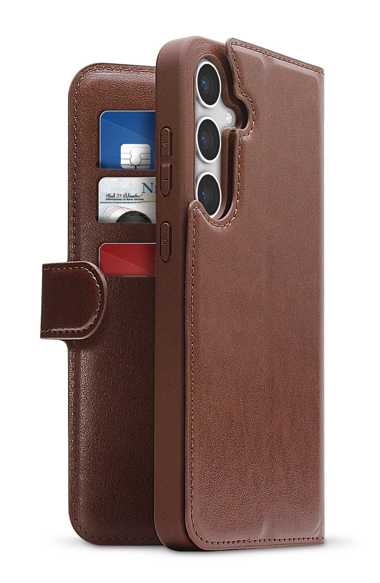 xBase Samsung S25 Plus Exec Folio Wallet Case - Rustic Brown