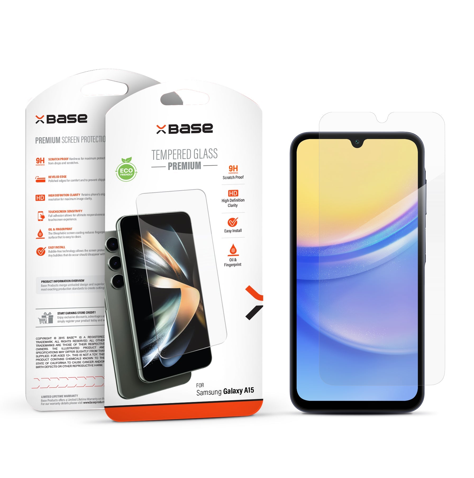xBase Base Premium Tempered Glass Protector for SAMSUNG A15