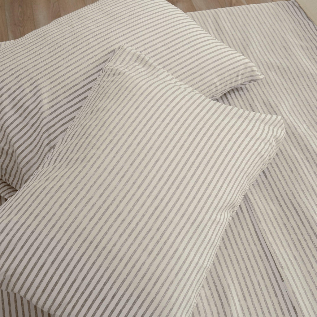 Striped Microfiber Sheet Set - Evette Collection