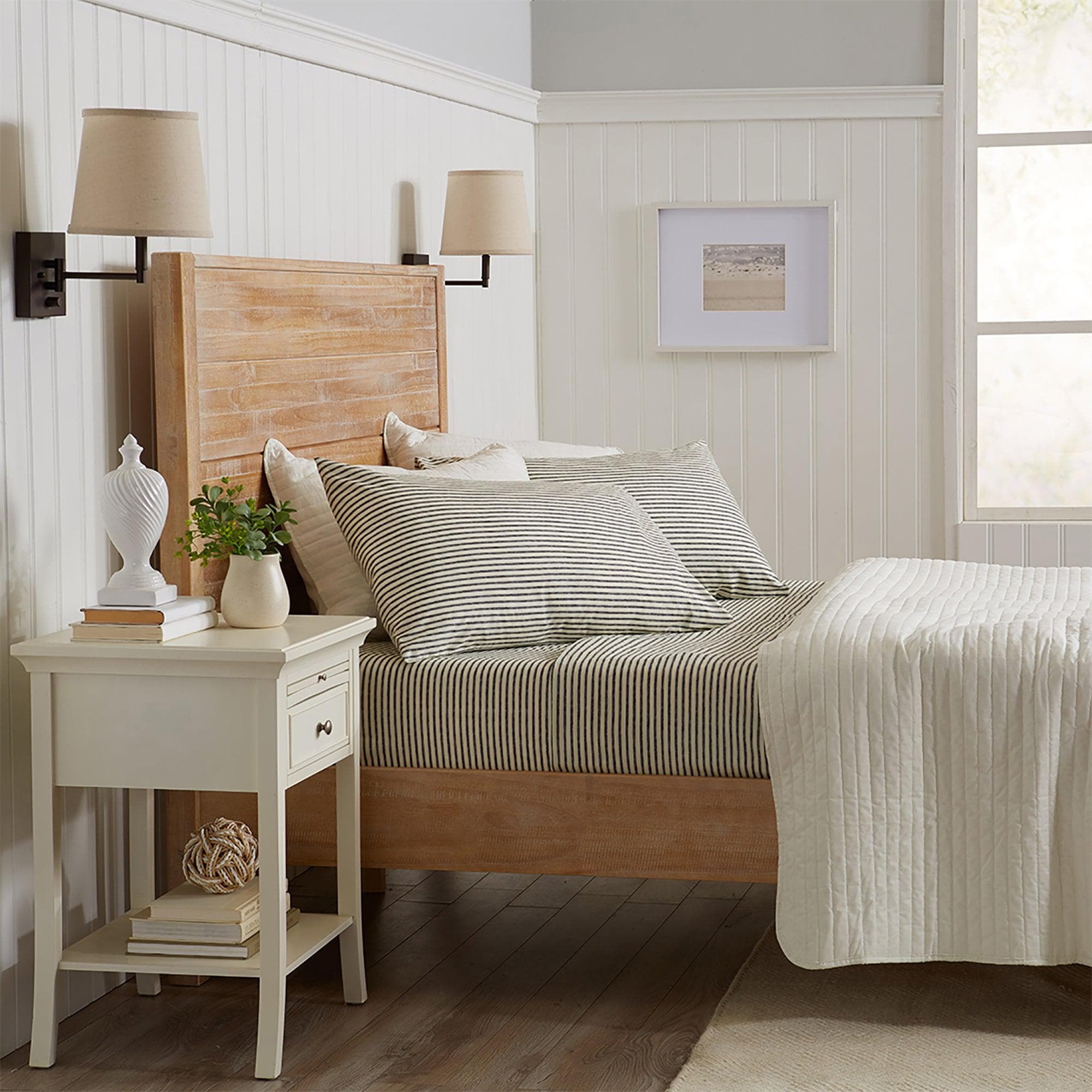 Striped Microfiber Sheet Set - Evette Collection