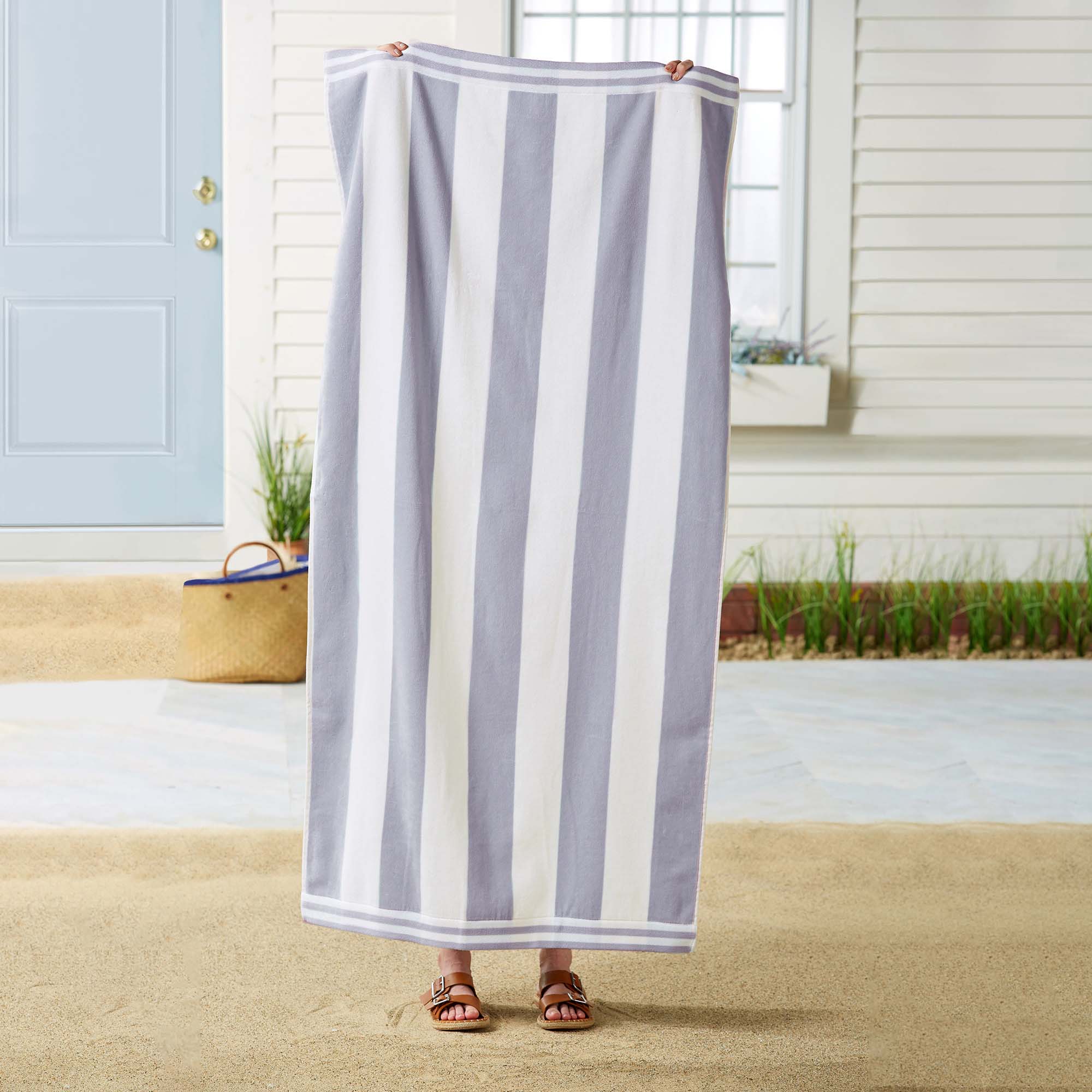 Oversized Striped Cabana Beach Towel - Edgartown Collection