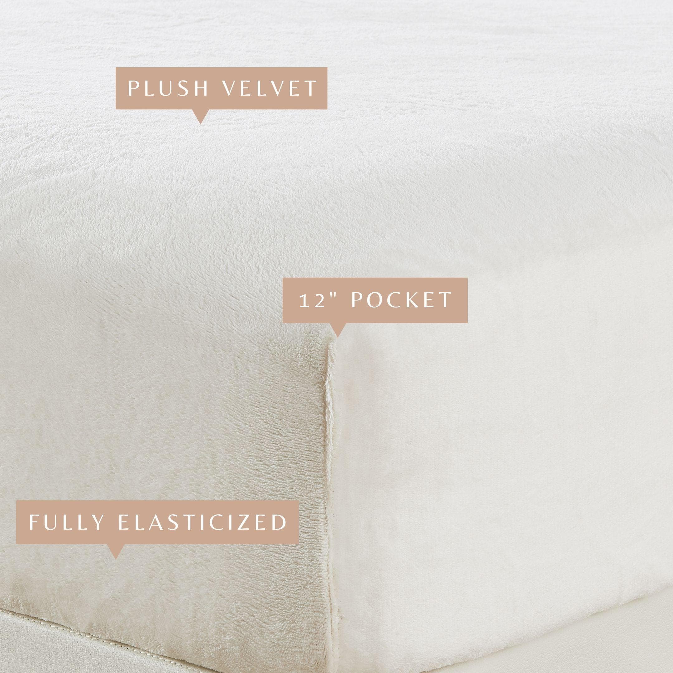 Solid Plush Fitted Sheet - Velvet Luxe Collection