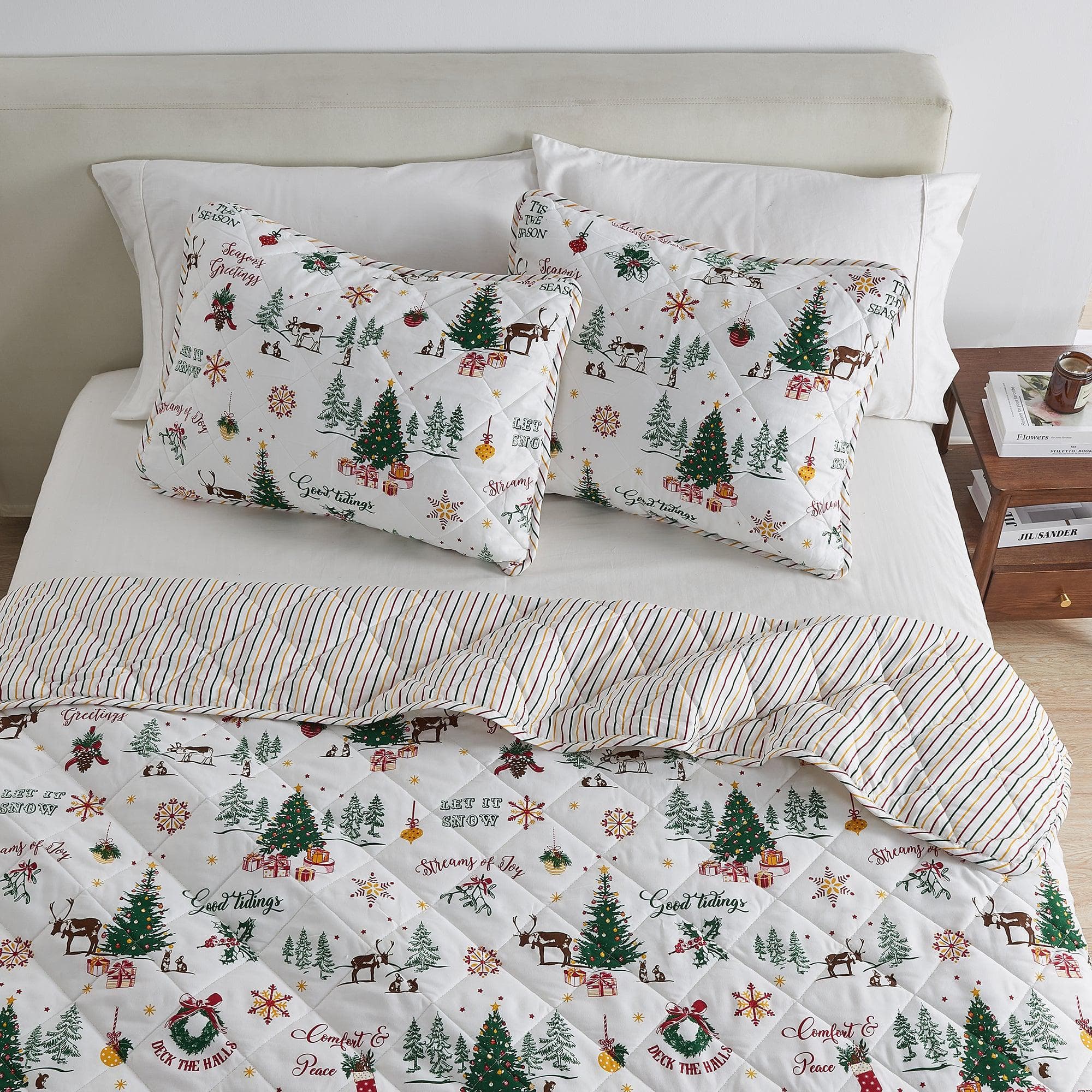 Colorful Holiday Quilt Set - Midnight Magic Collection