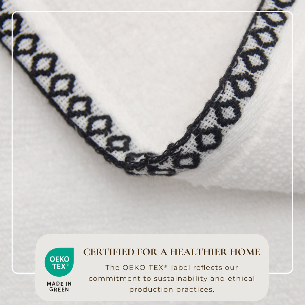 Cotton Border-Stitched 6-Piece Towel Set - Valery Collection