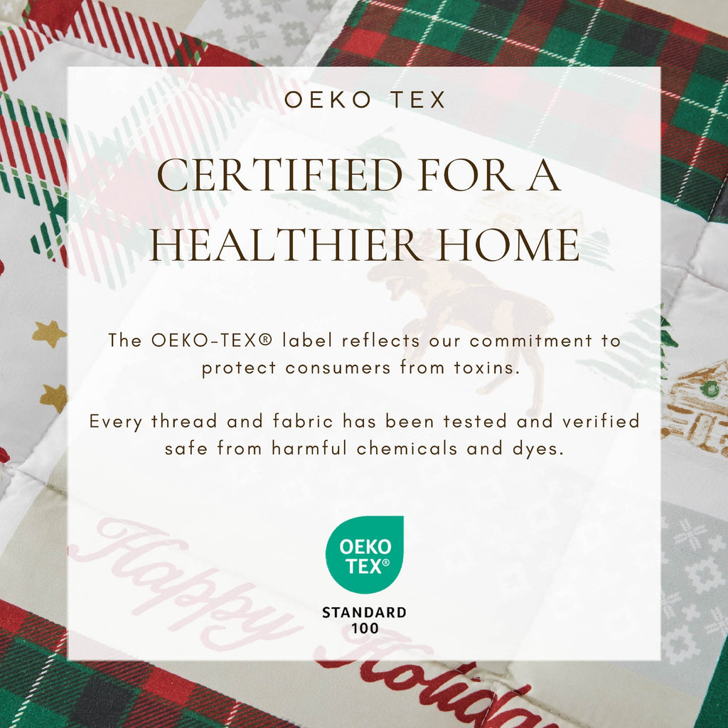 Reversible Christmas Comforter and Sham Set - Holiday / Lodge Odette Collection