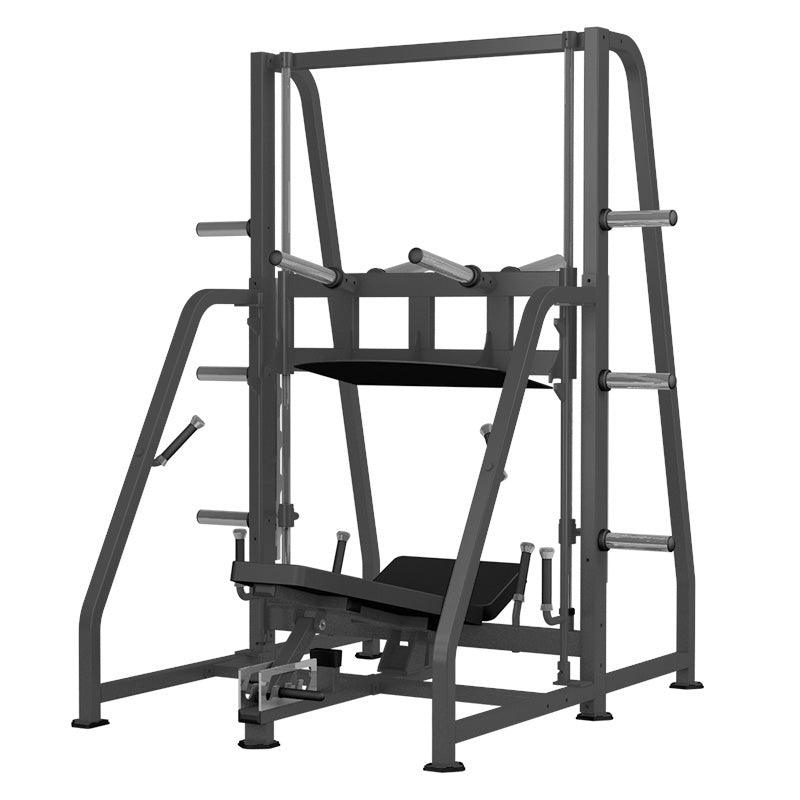 Excel Vertical Leg Press - Muscle D Fitness - Plate Load Leg Press - Adjustabe Back Pad - Weight Storage Pegs - Safety stops