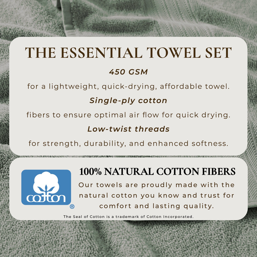 Cotton Terry Bath Towel Set - Cooper Collection