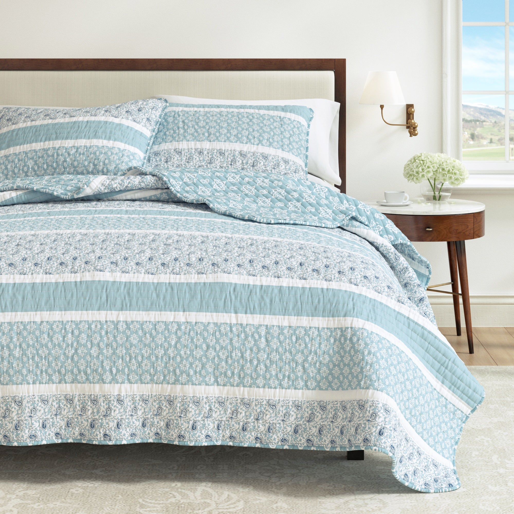3-Piece Stripe Quilt - Kadi Collection