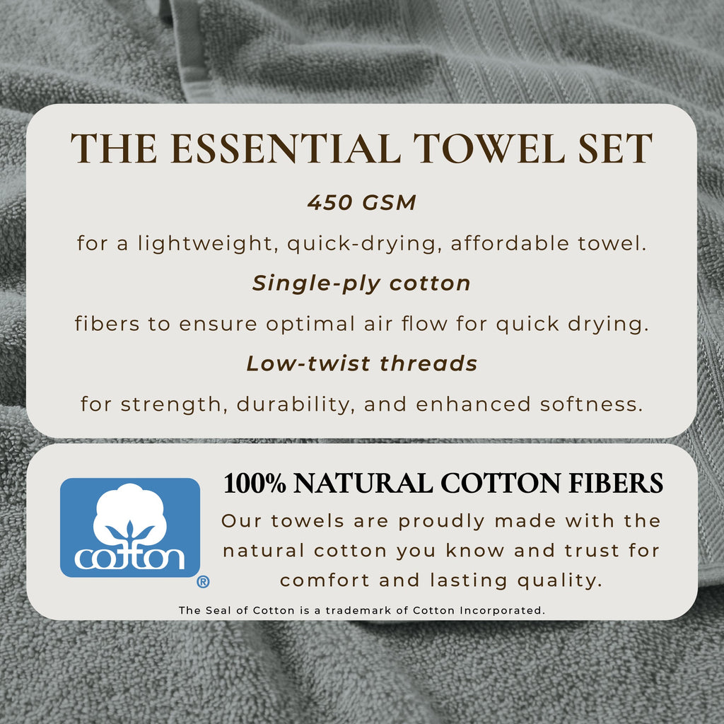 Cotton Terry Bath Towel Set - Cooper Collection