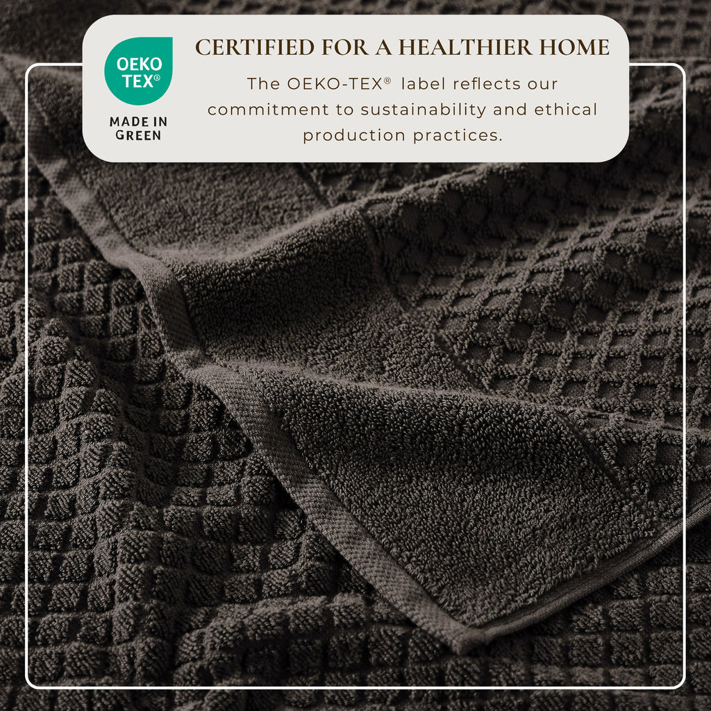 Cotton Diamond Waffle Weave Bath Towel Set - Grayson Collection