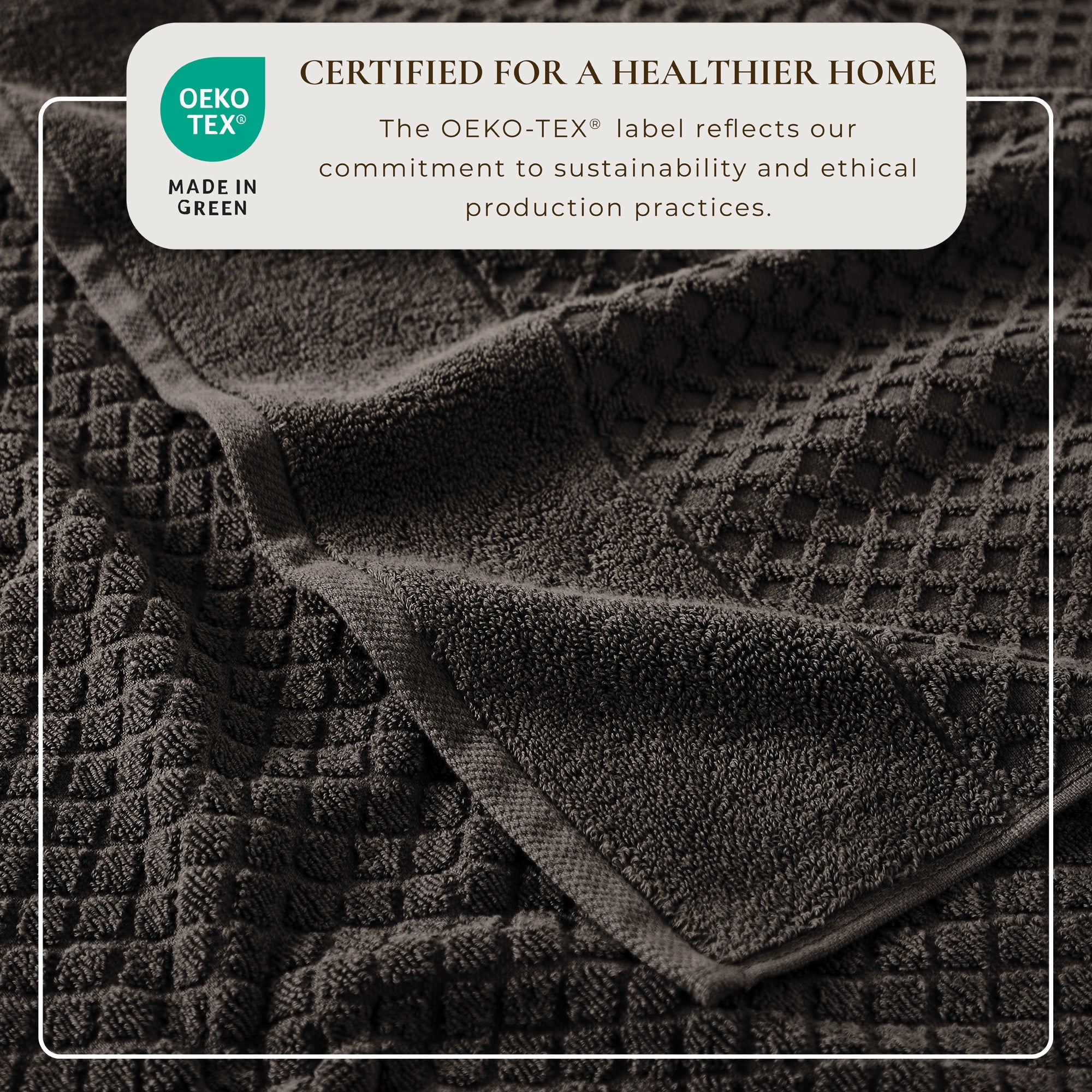 Cotton Diamond Waffle Weave Bath Towel Set - Grayson Collection